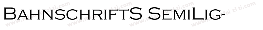 BahnschriftS SemiLig字体转换